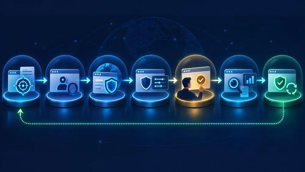 Seven-layer control stack for secure AI browser automation