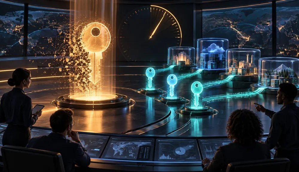 Security team replacing a broad access credential with scoped identities before a deadline