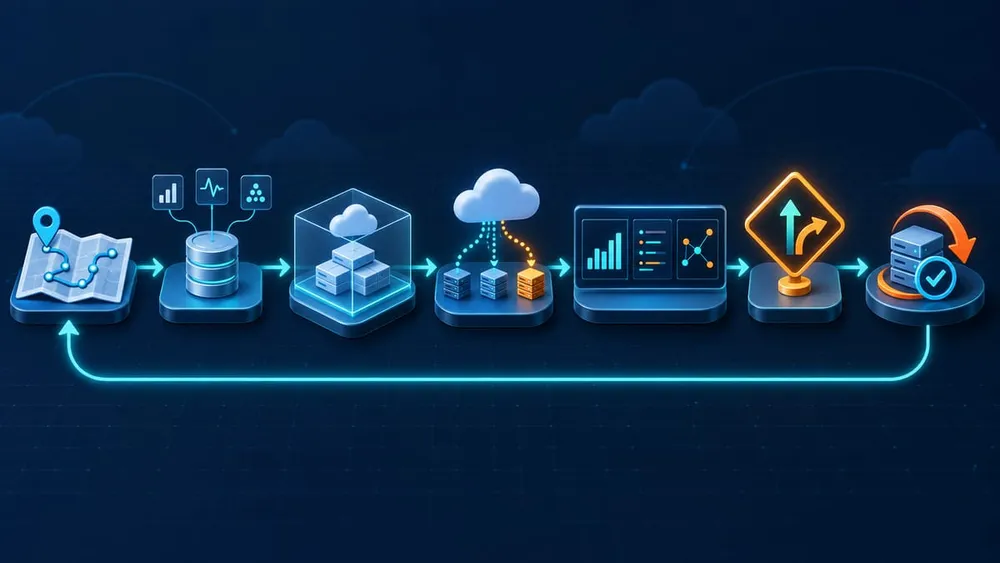 Seven-stage cloud deployment monitoring and rollback workflow