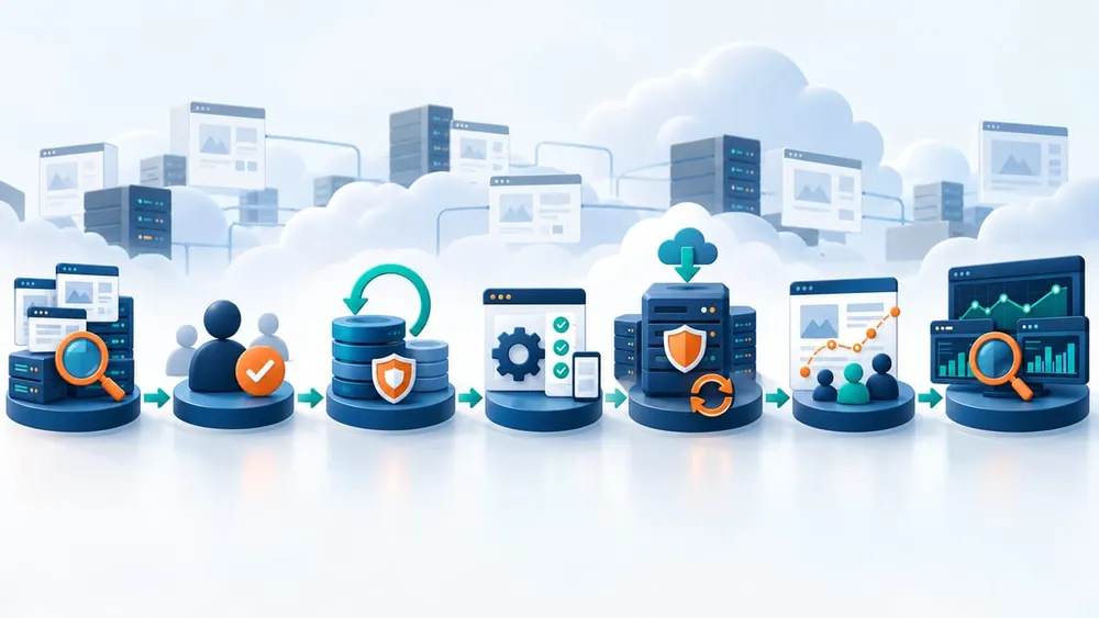 Seven-stage workflow for inventorying, patching, testing and verifying PHP websites