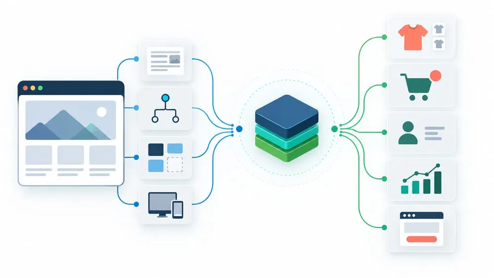 Layered architecture for adding Hydrogen commerce to an existing website