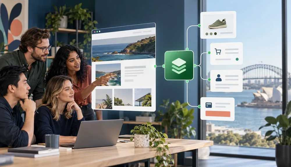Digital team adding Shopify commerce to an existing business website
